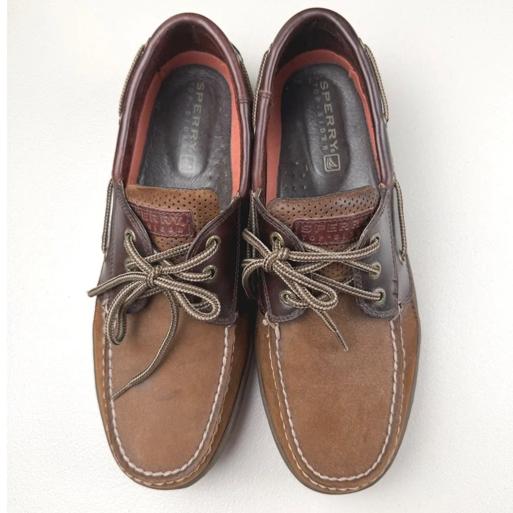 Sperry Top-Sider Mens Billfish Boat Shoes Brown Leather Loafers 11M 10281972